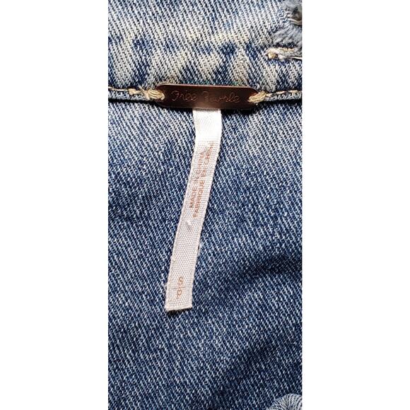 Free People Women's Size S Jean Jacket Blue Hybrid Winter Cotton Ca16-10 - Picture 5 of 7